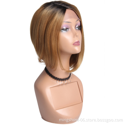 Cheap short synthetic wig, lace front synthetic wig heat resistant